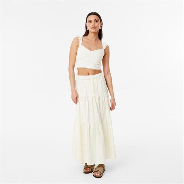 Jack Wills Frill Sleeve Top Buttercream