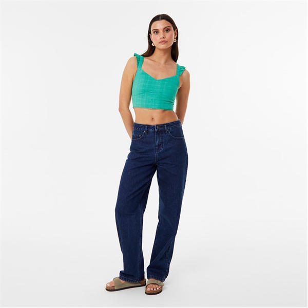 Jack Wills Frill Sleeve Top Clover