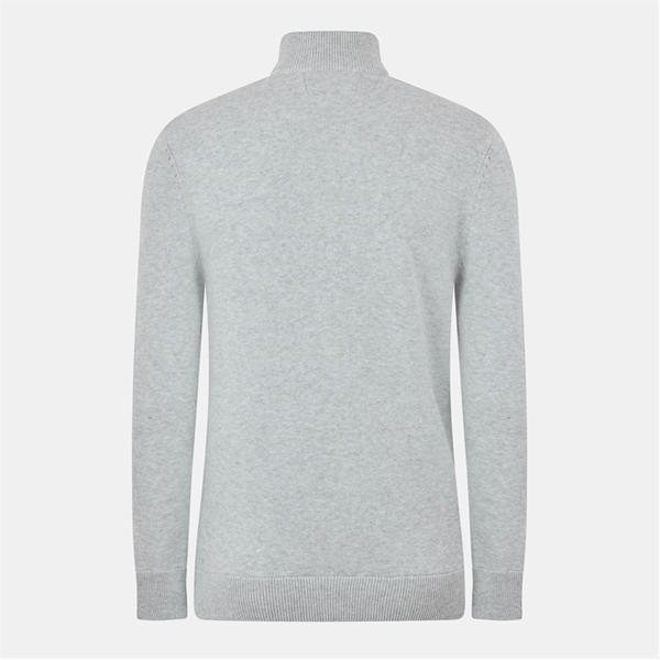 Jack Wills Funnel Neck Half Zip Jumper Men Lt Ash Marl