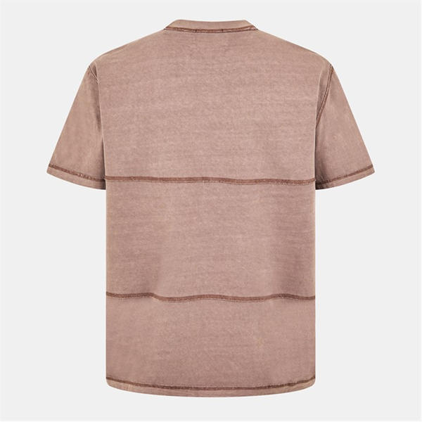Jack Wills Garment Dye T Shirt Brick Pink