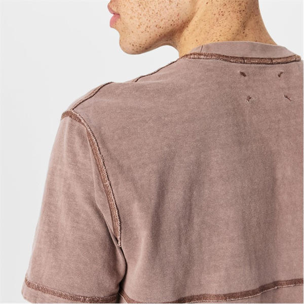 Jack Wills Garment Dye T Shirt Brick Pink