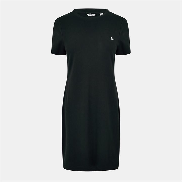 Jack Wills Goodrington Side Stripe Ringer Mini Dress Black