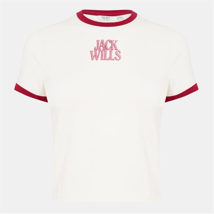 Jack Wills Graphic Baby T Shirt White/Red