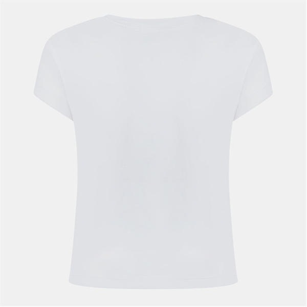 Jack Wills Graphic Cap Sleeve T Shirt Vintage White