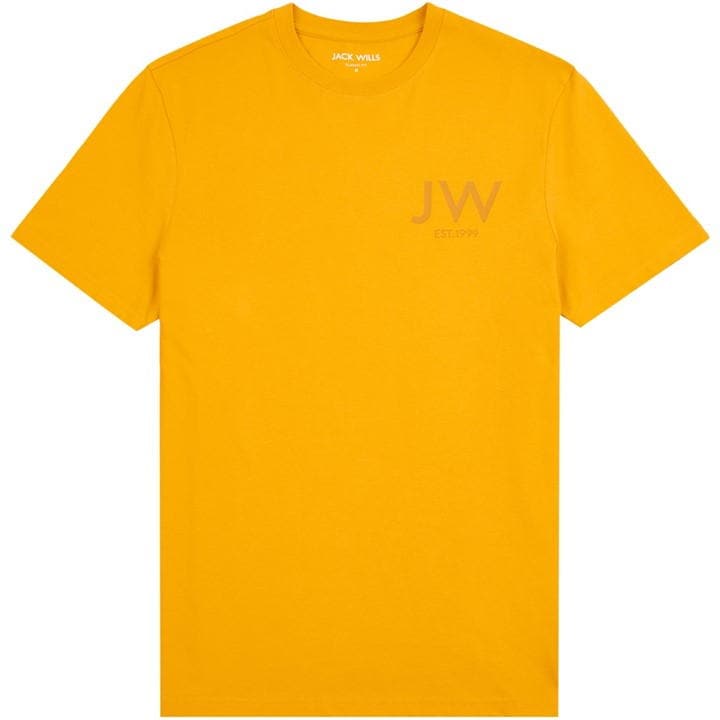 Jack Wills Graphic Logo T Shirt Mango Mojito