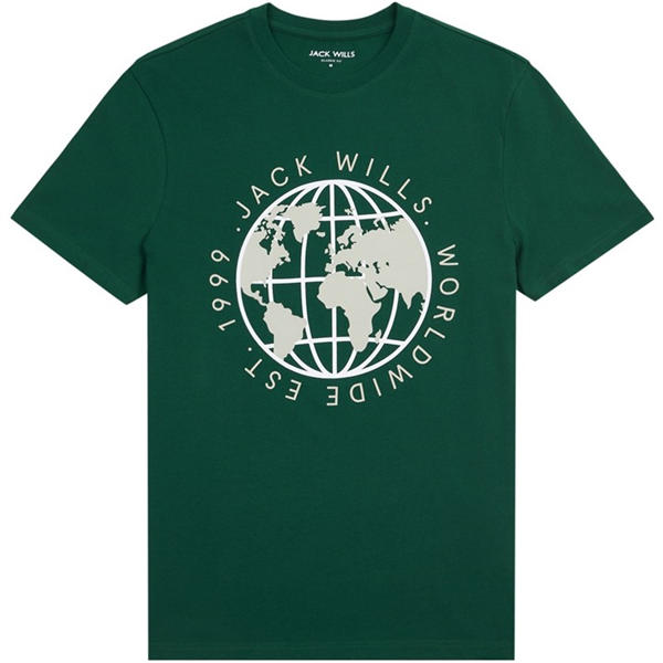 Jack Wills Graphic T Shirt Rain Forest
