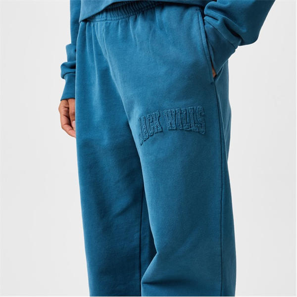 Jack Wills Hem Applique Jogging Bottoms Blue