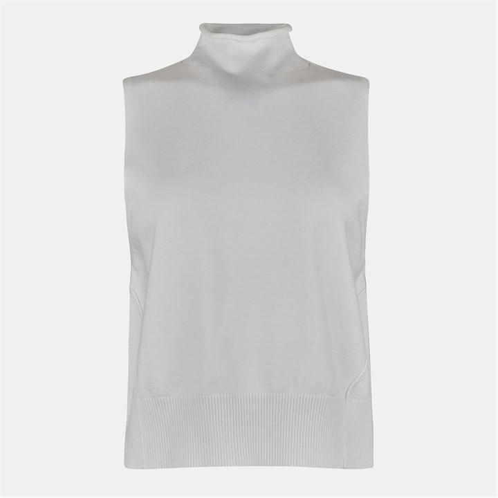 Jack Wills High Neck Knited Tank Top Womens Cream