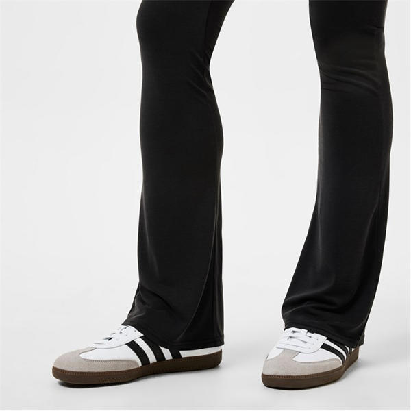 Jack Wills High Waisted Flared Trousers Black