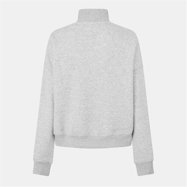 Jack Wills Honeylane Half Zip Sweatshirt Grey Marl