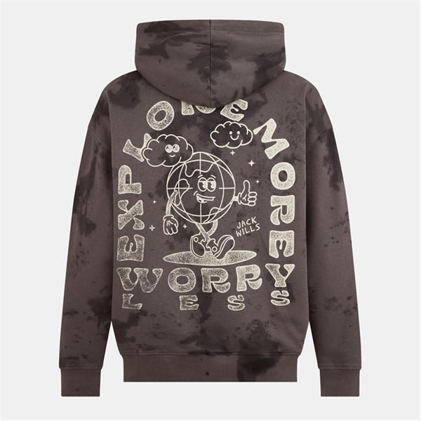 Jack Wills Hoodie Khaki Tie Dye