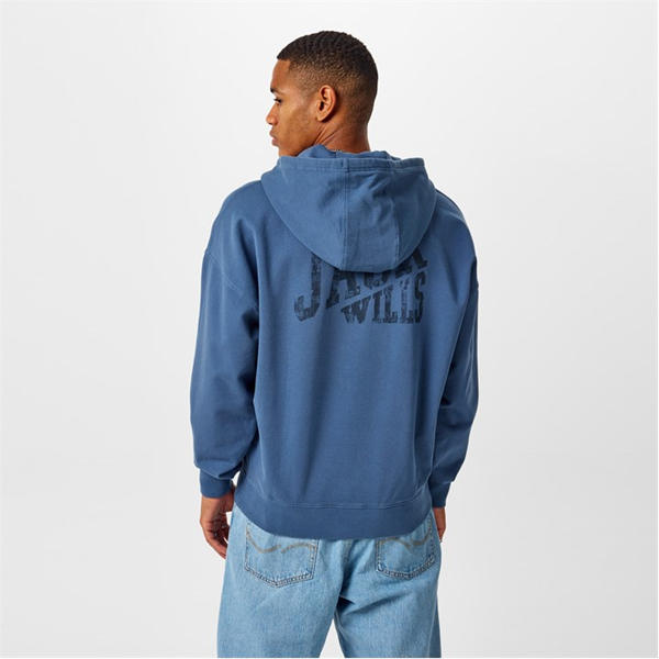 Jack Wills Hybrid Hoodie Indigo Blue