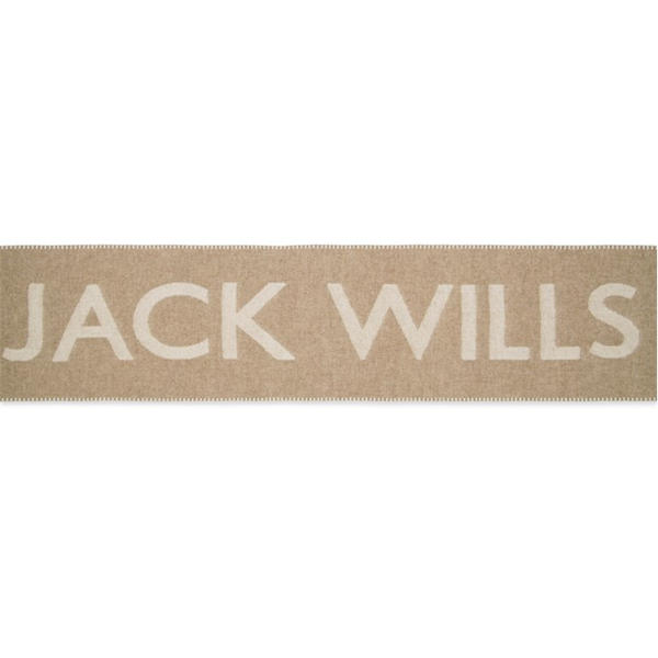 Jack Wills Intarsia Scarf Oatmeal