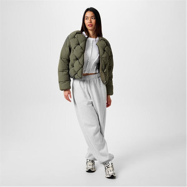 Jack Wills Interwoven Puffer Jacket Light Khaki