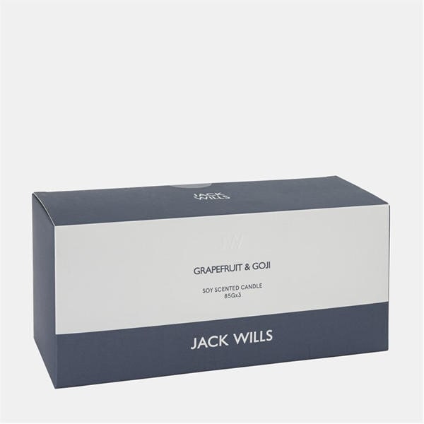 Jack Wills Jack Wills 3x85g Candle Grapefruit & Goji