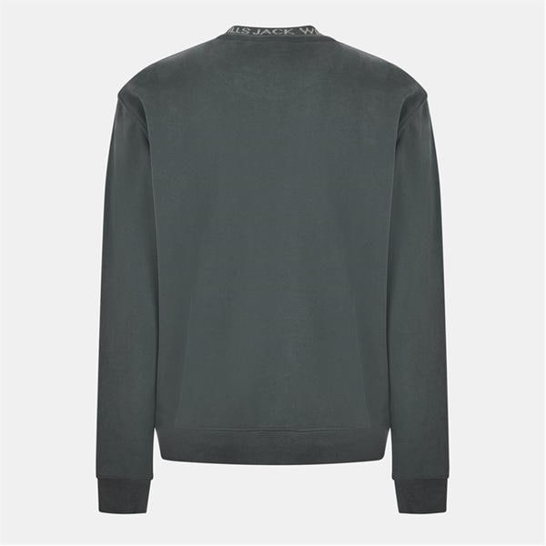 Jack Wills Jacquard Crew Sweatshirt Mens Slate