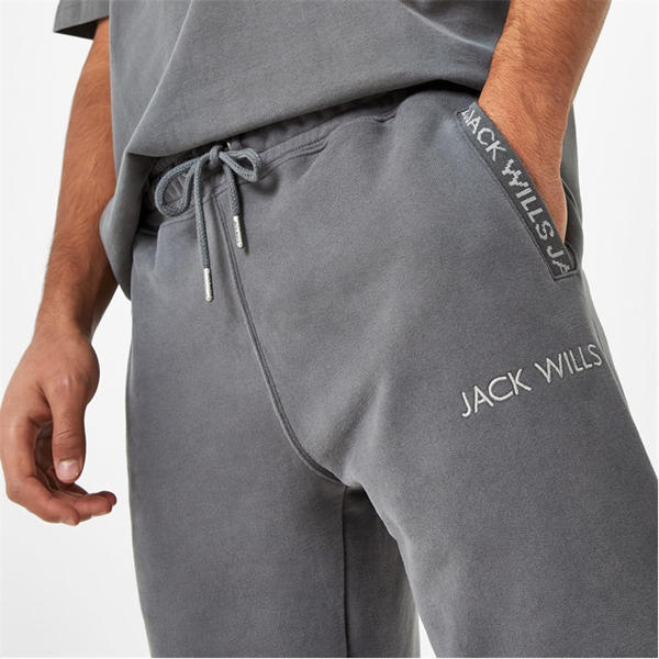 Jack Wills Jacquard Logo Joggers Mens Slate