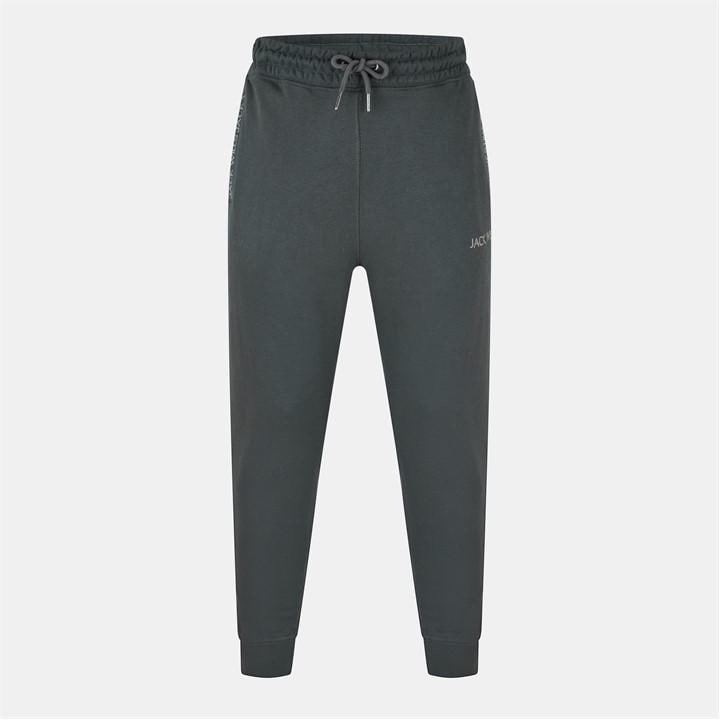 Jack Wills Jacquard Logo Joggers Mens Slate