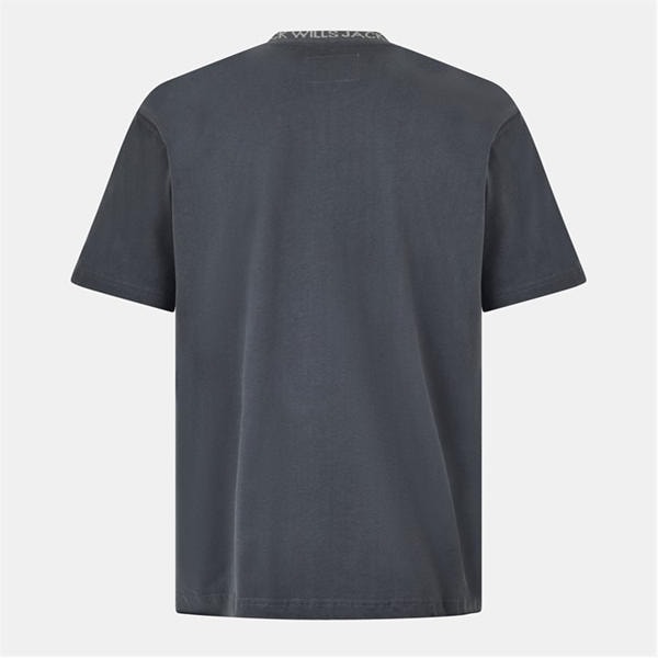 Jack Wills Jacquard T Shirt Mens Slate