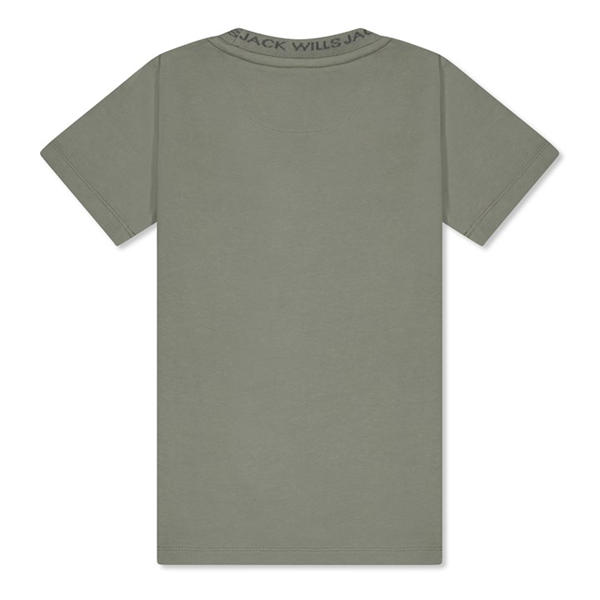 Jack Wills Jacquard Tee Jn53 Washed Khaki