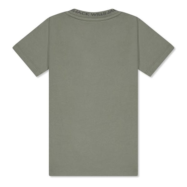 Jack Wills Jacquard Tee Jn53 Washed Khaki