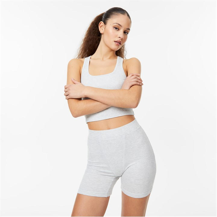 Jack Wills Jersey Rib Sleep Short Grey Marl