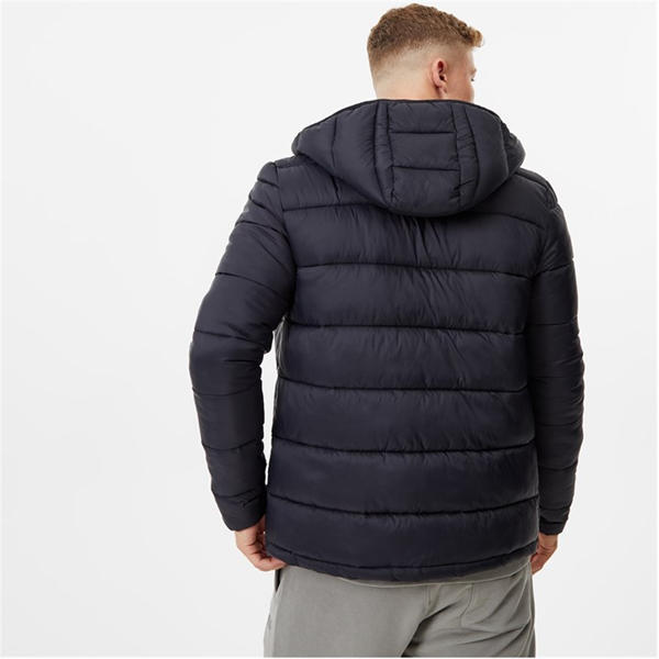 Jack Wills Kershaw Hooded Puffer Jacket Mens Black