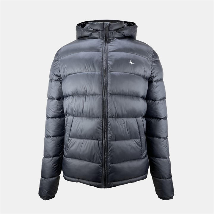 Jack Wills Kershaw Hooded Puffer Jacket Mens Black