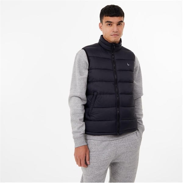 Jack Wills Kershaw Lightweight Puffer Gilet Mens Black