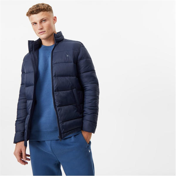 Jack Wills Kershaw Lightweight Puffer Jacket Navy