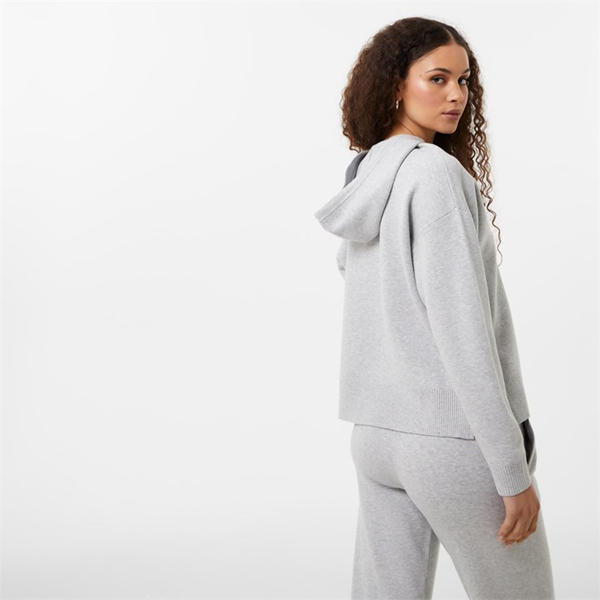 Jack Wills Knit Hoodie Grey Marl