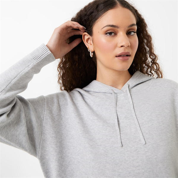 Jack Wills Knit Hoodie Grey Marl