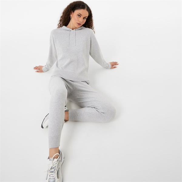 Jack Wills Knit Hoodie Grey Marl