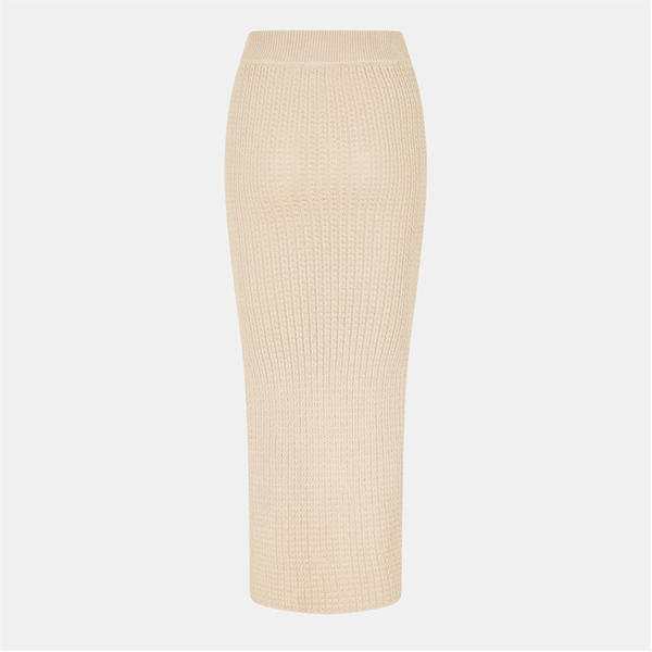 Jack Wills Knit Midi Skirt Stone
