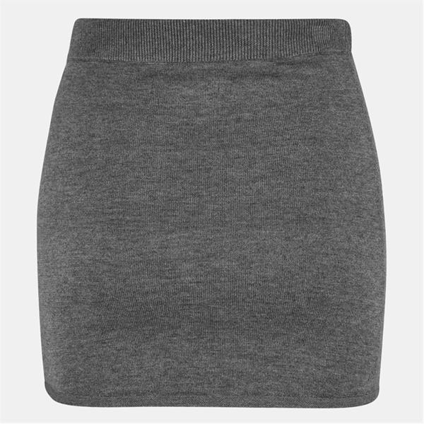 Jack Wills Knit Mini Skirt Charcoal Marl
