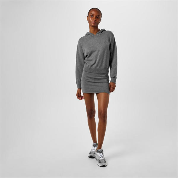 Jack Wills Knit Mini Skirt Charcoal Marl