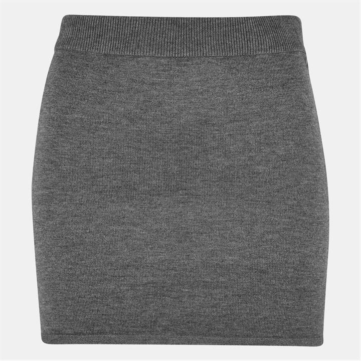 Jack Wills Knit Mini Skirt Charcoal Marl