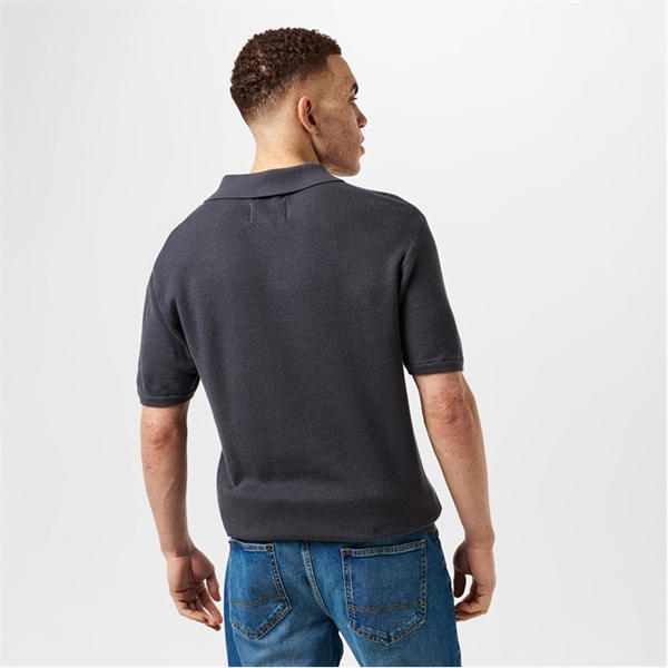 Jack Wills Knit Polo Forged Iron