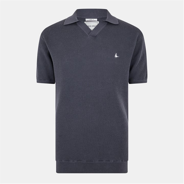 Jack Wills Knit Polo Forged Iron