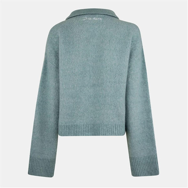 Jack Wills Knit Polo Jumper Iceburg Green
