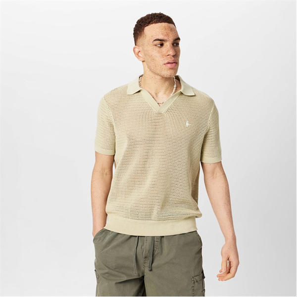 Jack Wills Knit Polo Pistachio
