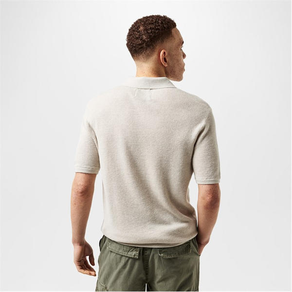 Jack Wills Knit Polo Putty Marl