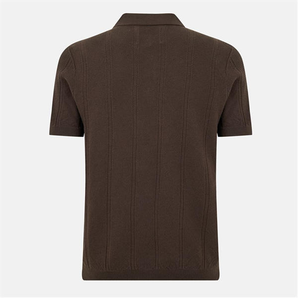Jack Wills Knit Polo Top Coffee