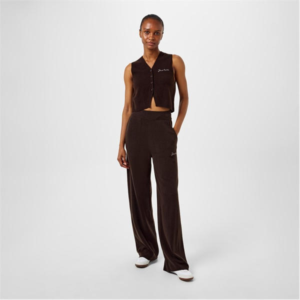 Jack Wills Knit Wide Leg Joggers Cocoa