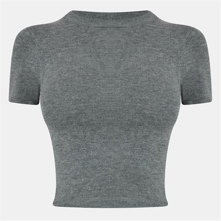 Jack Wills Knitted Baby Top Charcoal Marl