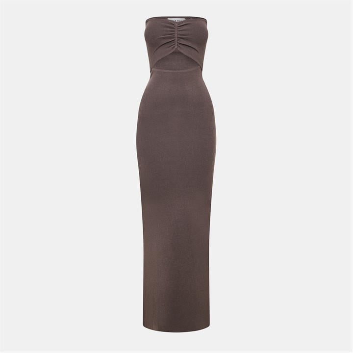 Jack Wills Knitted Bandeau Dress Brown