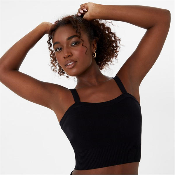Jack Wills Knitted Cami Top Black