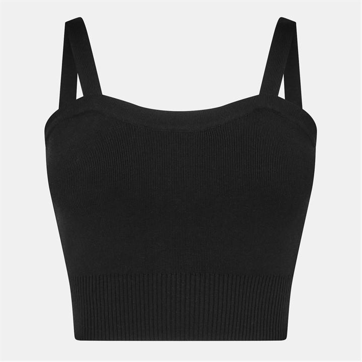 Jack Wills Knitted Cami Top Black
