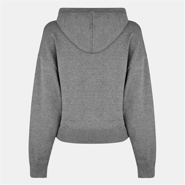 Jack Wills Knitted Hoodie Charcoal Marl