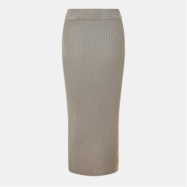 Jack Wills Knitted Midi Skirt Muted Khaki